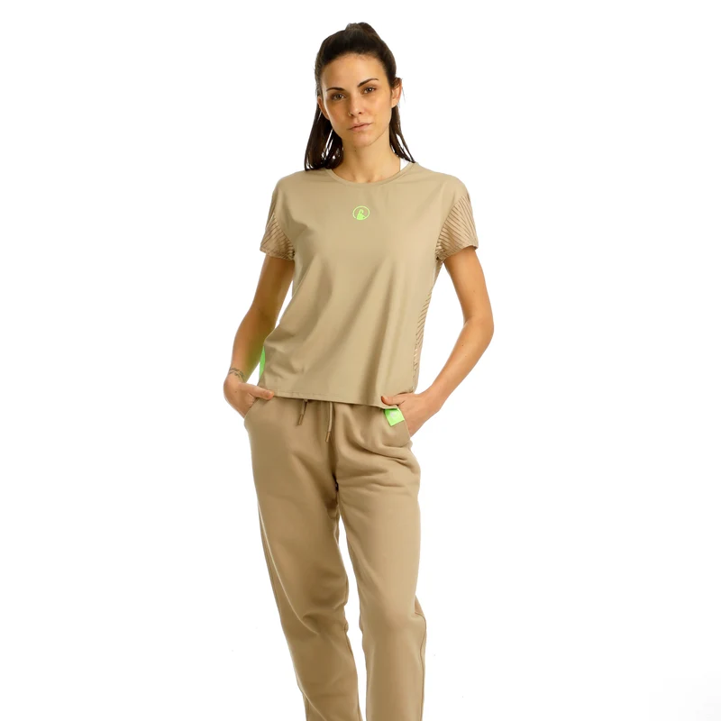 Wild Easy Trainingshose Damen-Beige,Neongrün