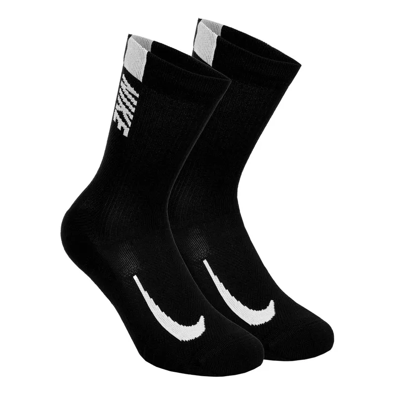 Multiplier Crew Sportsocken 2er Pack-Schwarz,Weiß