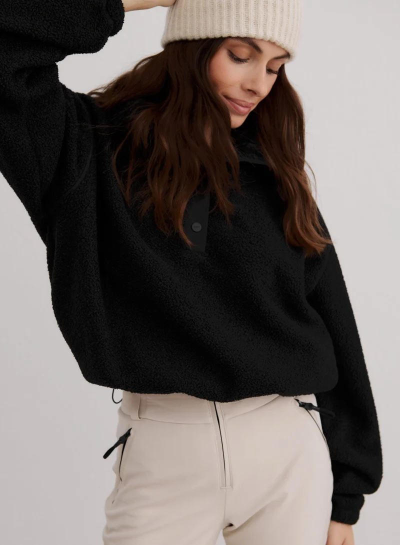Black Polar Fleece Long Sleeve