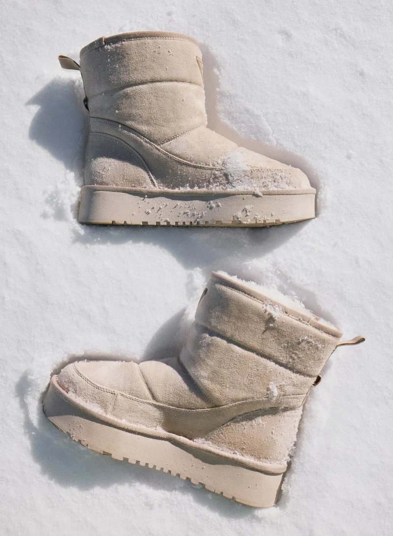 Café Au Lait Wool Winter Boot