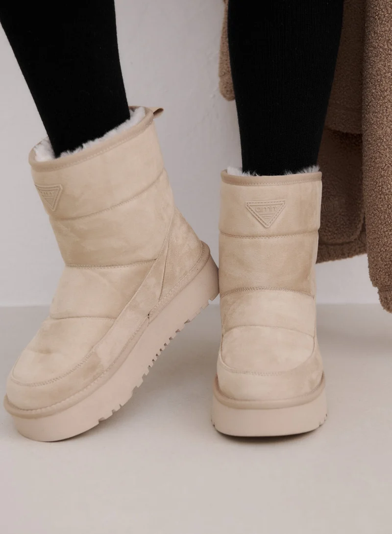 Café Au Lait Wool Winter Boot