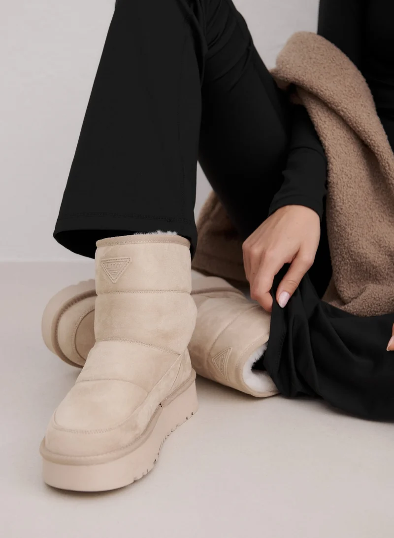 Café Au Lait Wool Winter Boot