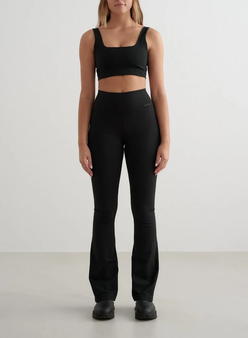 Black Warming Flare Petite Tights