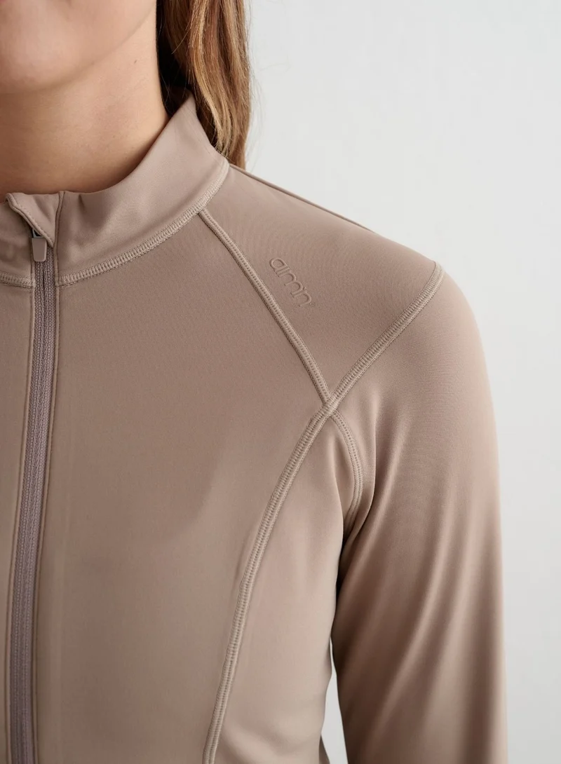 Espresso Reflective Warming Zip Jacket