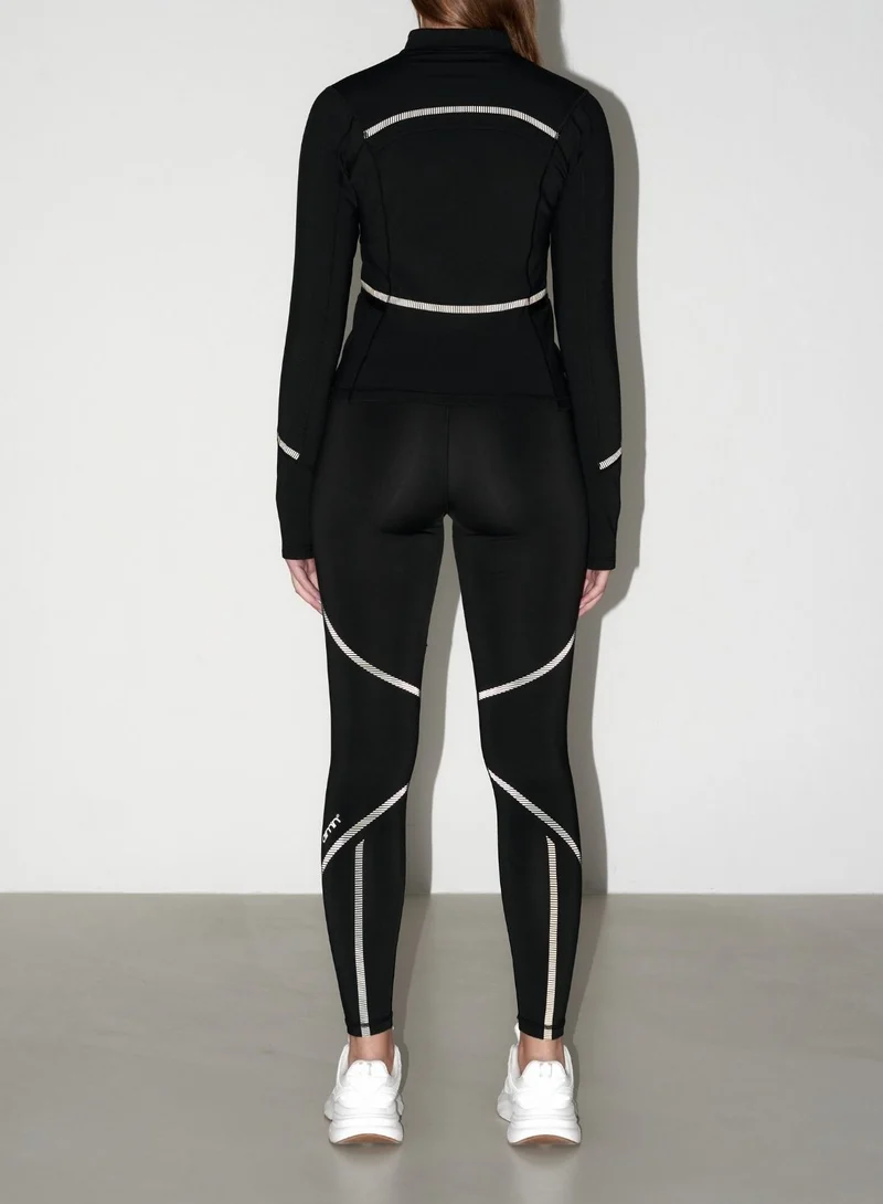 Black Reflective Warming Zip Jacket