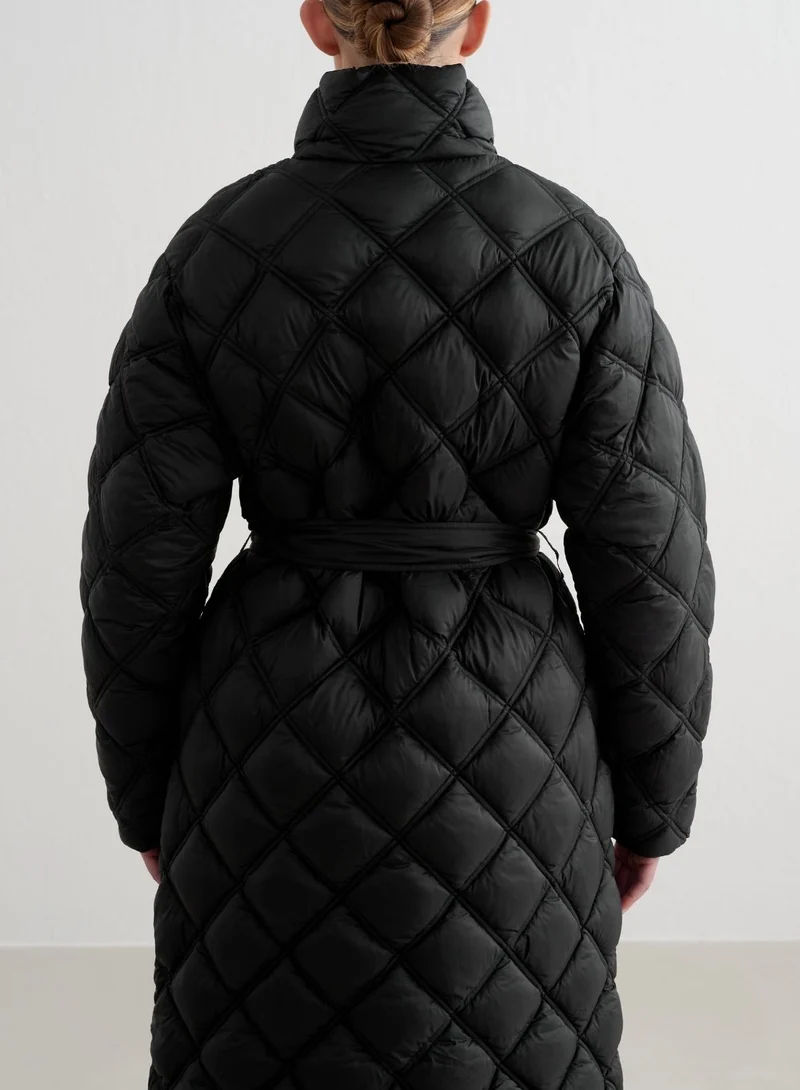 Black Quilted Coat