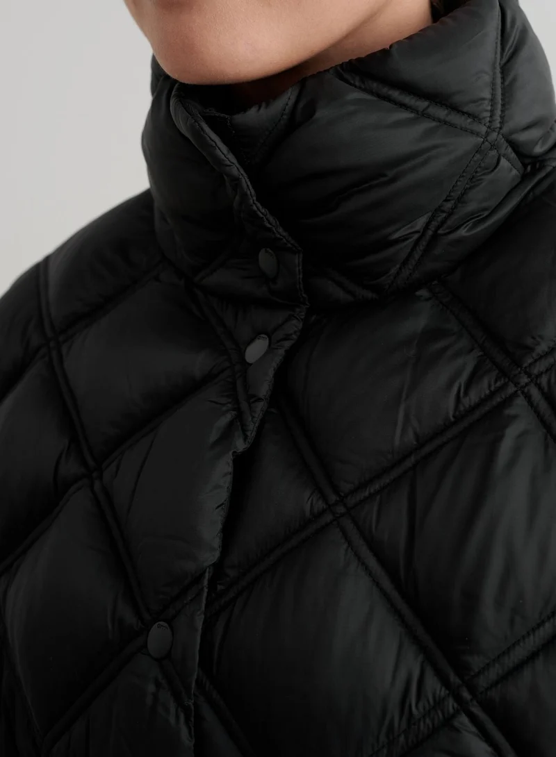 Black Quilted Coat