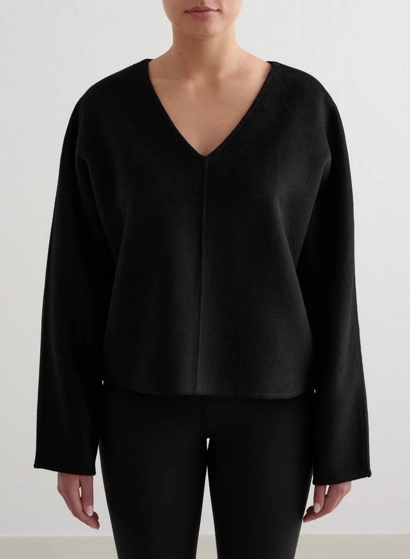 Black Wool Sweatshirt