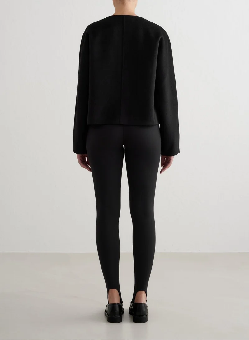 Black Wool Sweatshirt