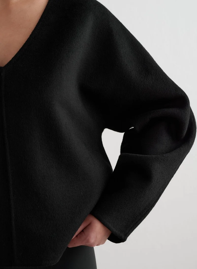 Black Wool Sweatshirt