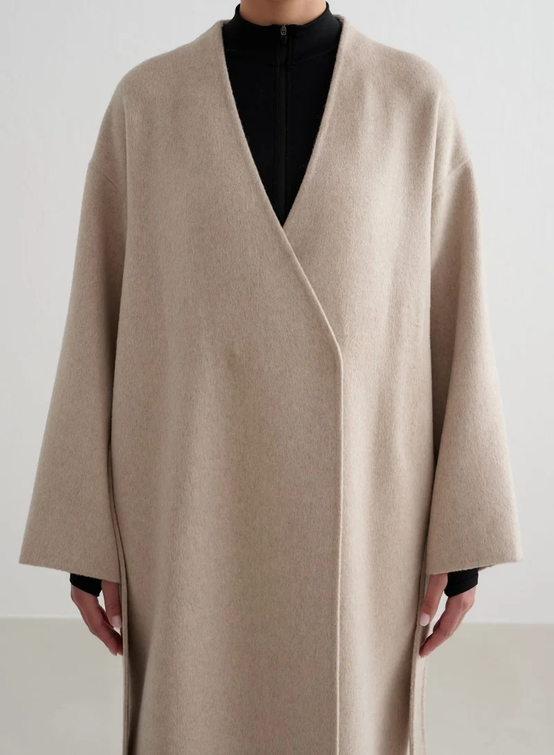 Dark Clay Wool Coat