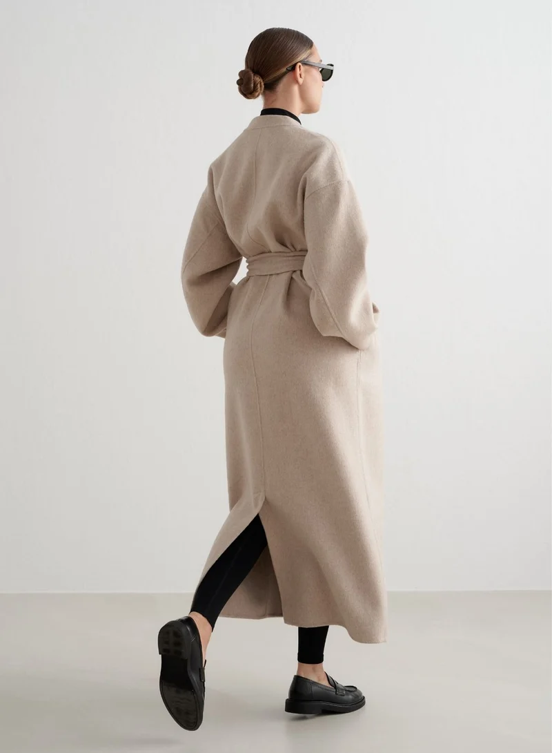 Dark Clay Wool Coat