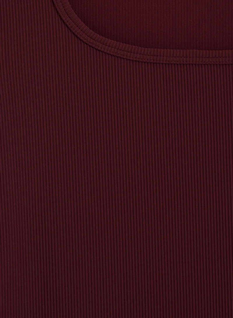 Cherry Ribbed Performance Short Sleeve