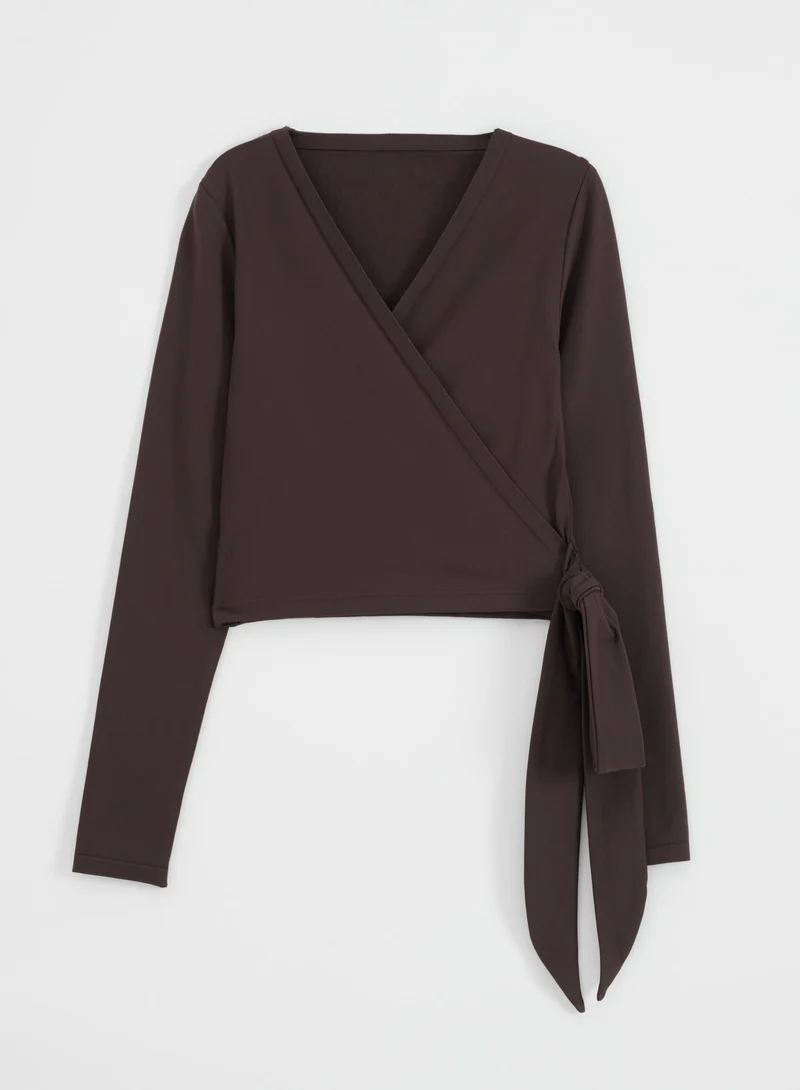 Chocolate Shape Seamless Wrap Long Sleeve