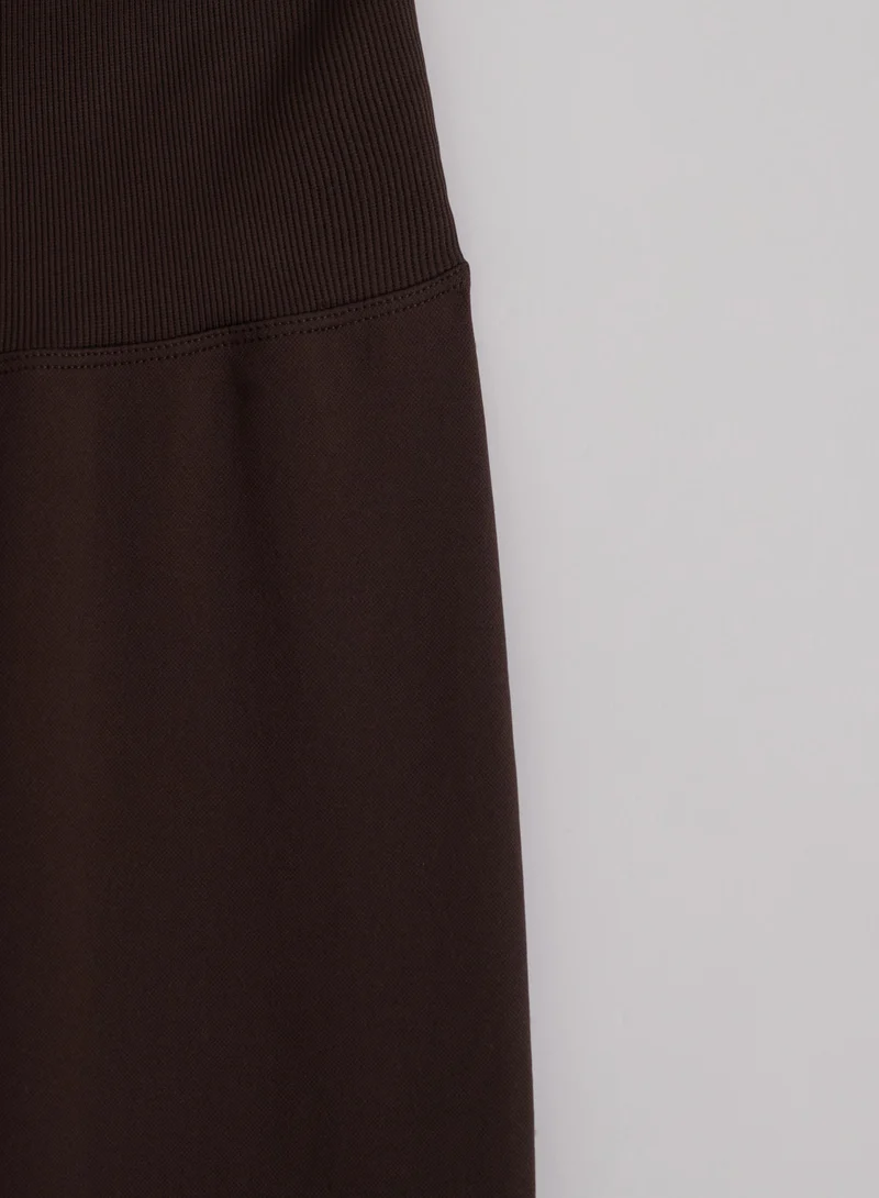 Chocolate Shape Seamless Flare Tights