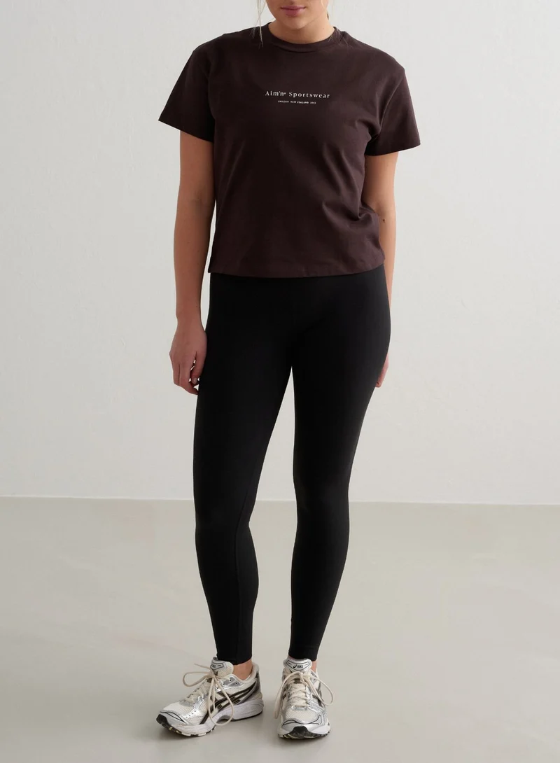 Cacao Serif Boxy T-shirt