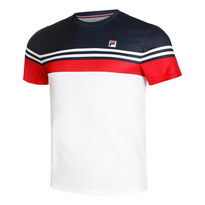 Malte T-Shirt Herren-Weiß,Rot