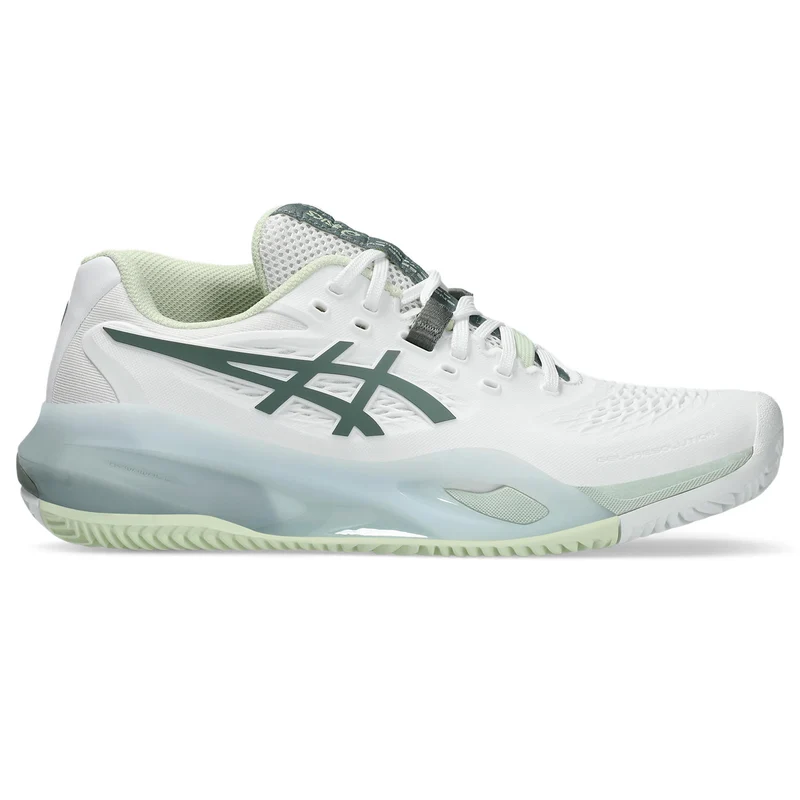 Asics Tennisschoen Gel Resolution X Clay Dames Wit - Groen