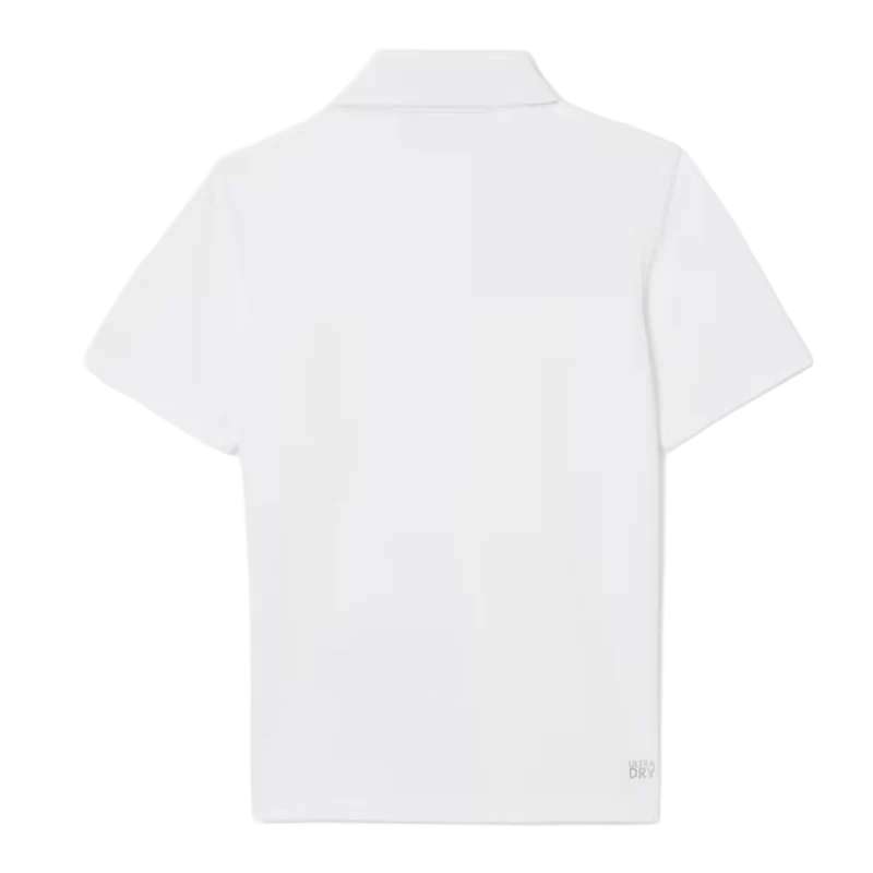 Polo Lacoste Ultra Dry Blanco Junior