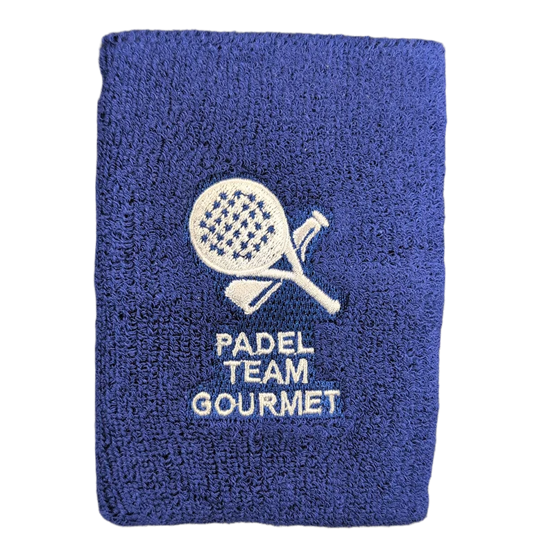 Muñequera Larga Padel Team Gourmet Azul Marino