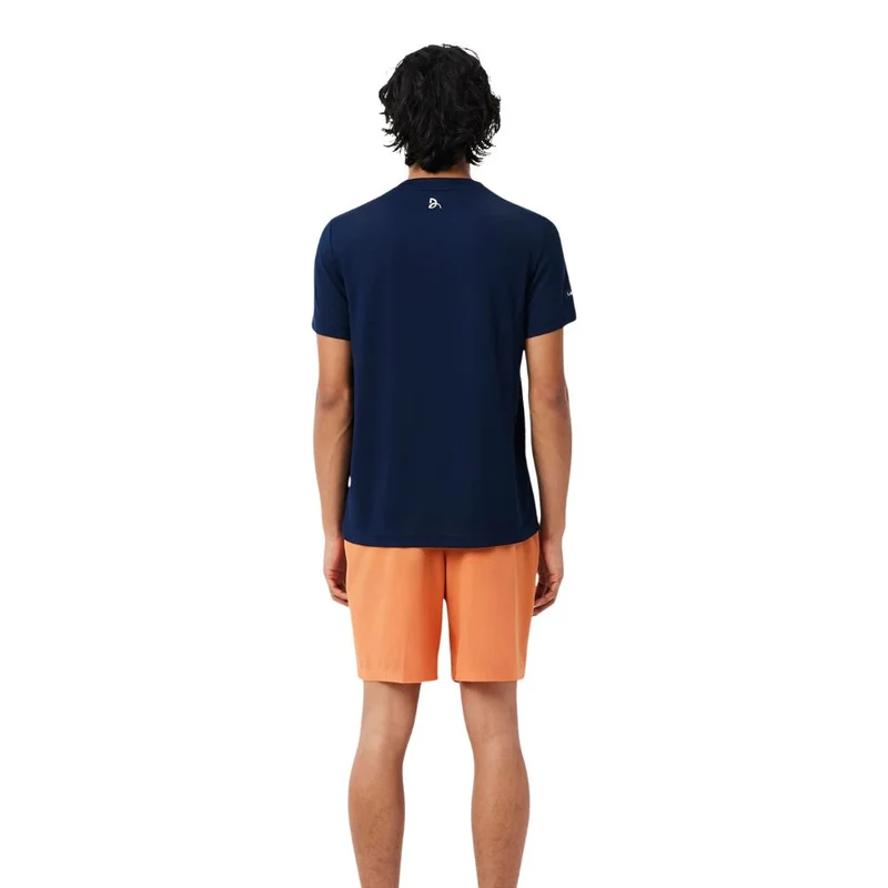 Lacoste Short Sport Novak Djokovic Stretch Heren Oranje Wit