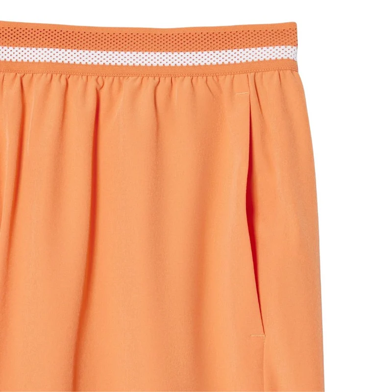 Lacoste Short Sport Novak Djokovic Stretch Heren Oranje Wit
