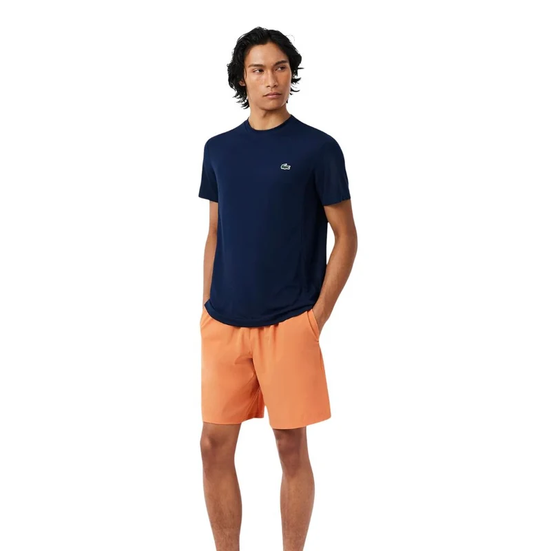 Lacoste Short Sport Novak Djokovic Stretch Heren Oranje Wit