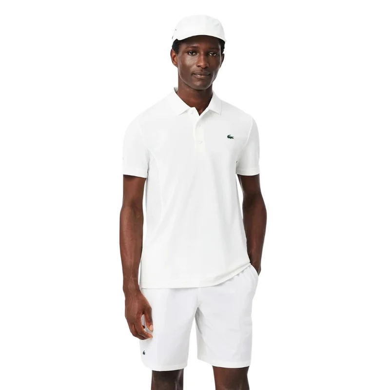 Lacoste Short Sport Novak Djokovic Stretch Heren Wit Zwart