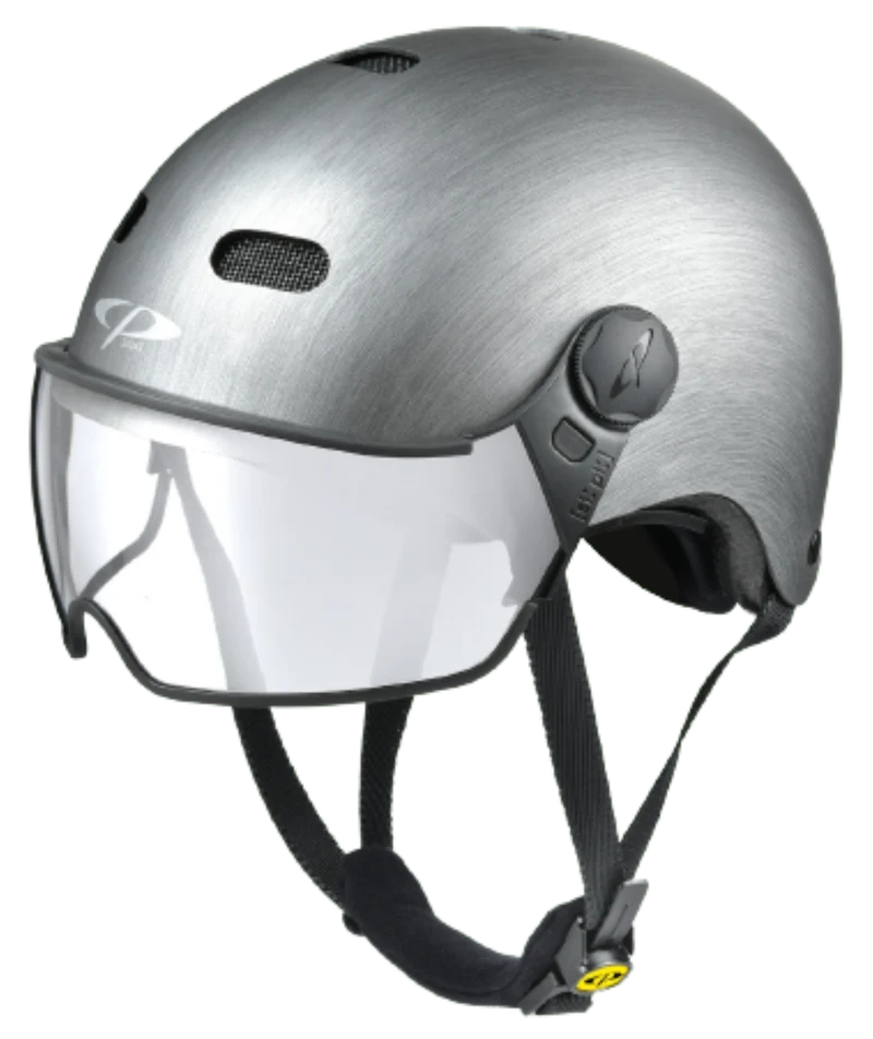 CP Carachillo Urban Fahrradhelm mit Visier (clear) - Radhelm Bikehelm Schutzhelm Fahrrad Bike Helm Unisex cubic metal j23