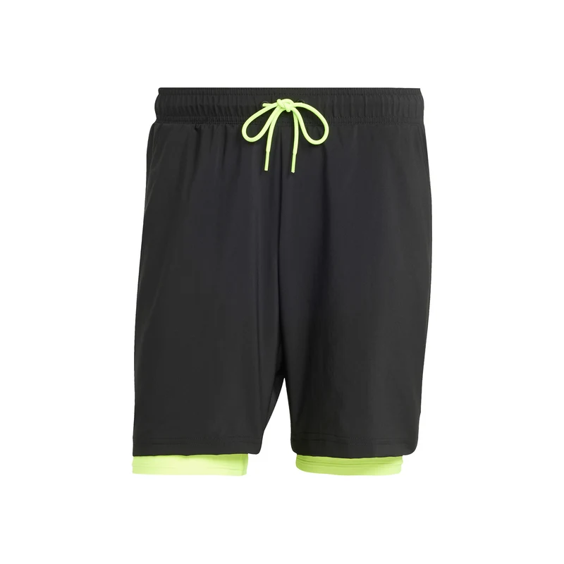 7in Club 2In1 Shorts Herren-Schwarz,Neongrün