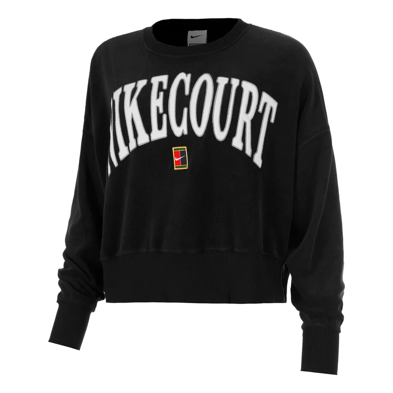 Court Heritage Fleece GFX Crew Sweatshirt Damen-Schwarz