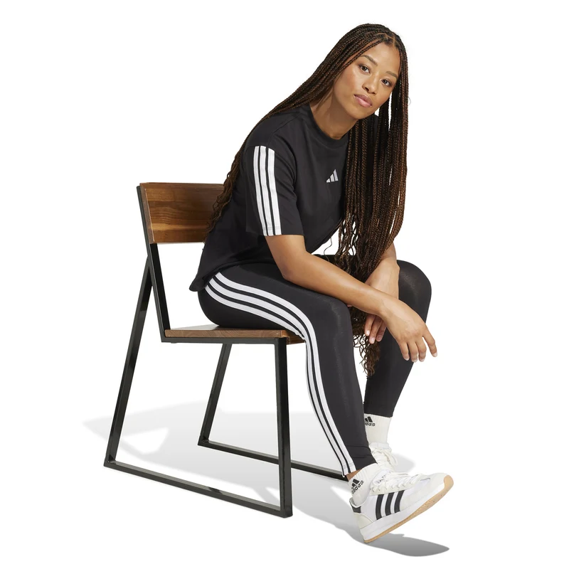 Essentials 3 Stripes SJ Tight Damen-Schwarz