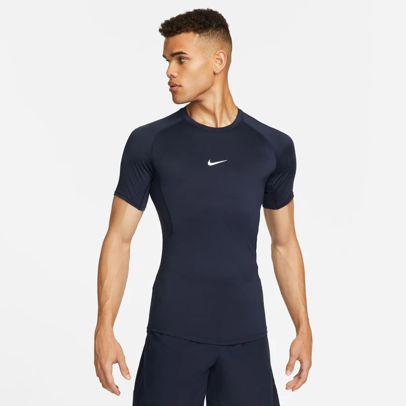 Dri-Fit Pro T-Shirt Herren - dunkelblau, weiß