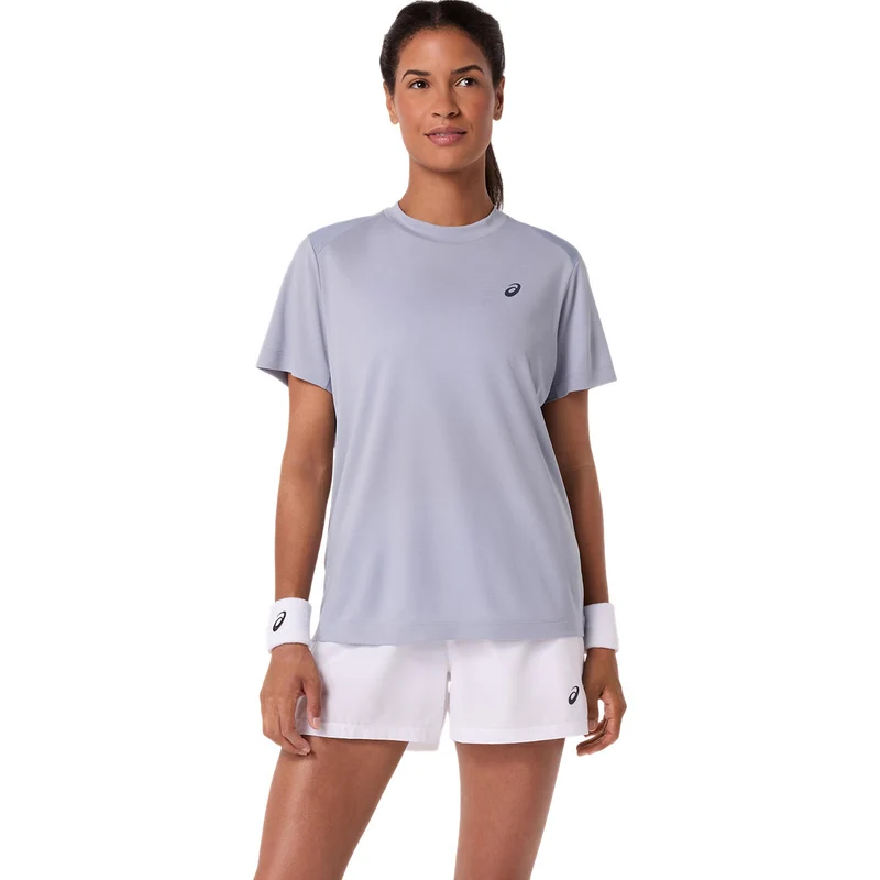 Asics T-Shirt Court SS Top Dames Grijs