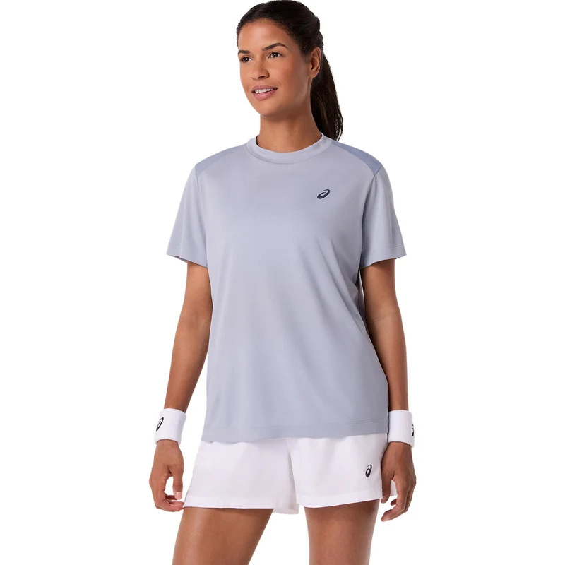 Asics T-Shirt Court SS Top Dames Grijs