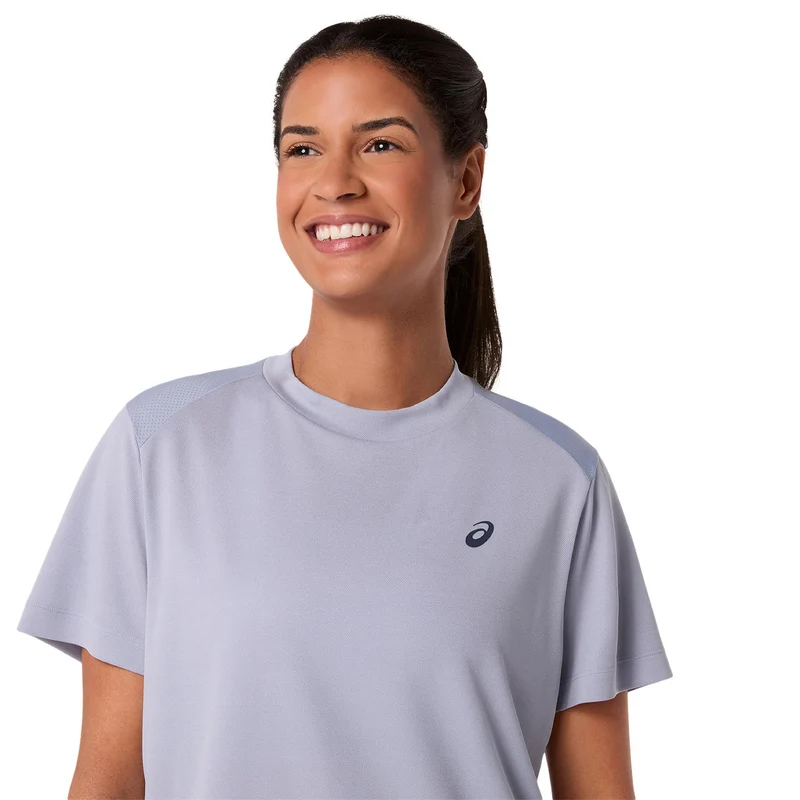 Asics T-Shirt Court SS Top Dames Grijs