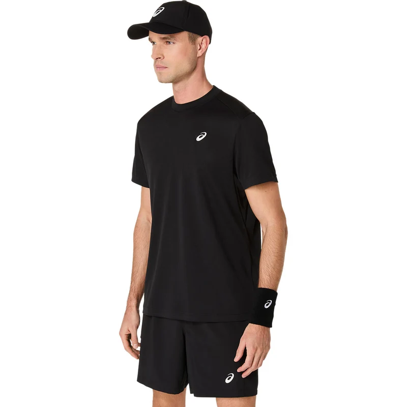 Asics T-Shirt Court SS Top Heren Zwart