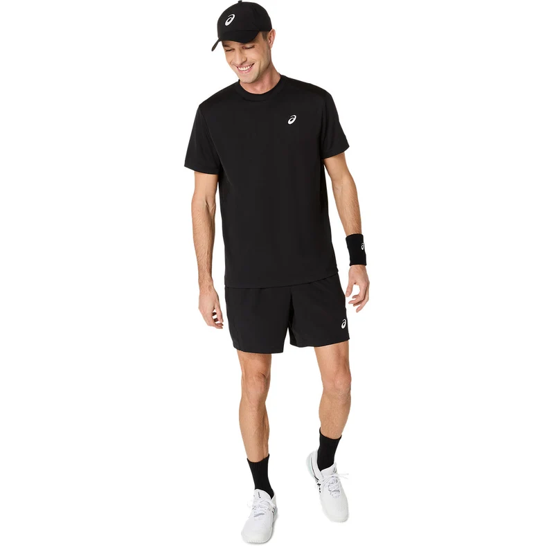 Asics T-Shirt Court SS Top Heren Zwart