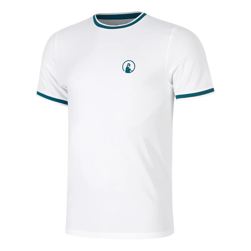 Create Break Ringer T-Shirt Herren-Weiß,Petrol
