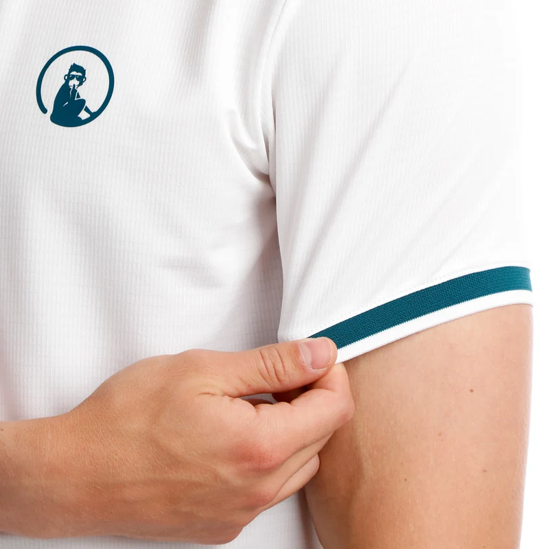 Create Break Ringer T-Shirt Herren-Weiß,Petrol