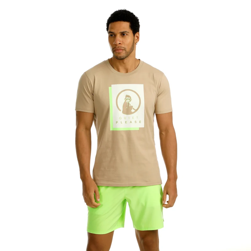 Wild Layer T-Shirt Herren-Beige,Neongrün