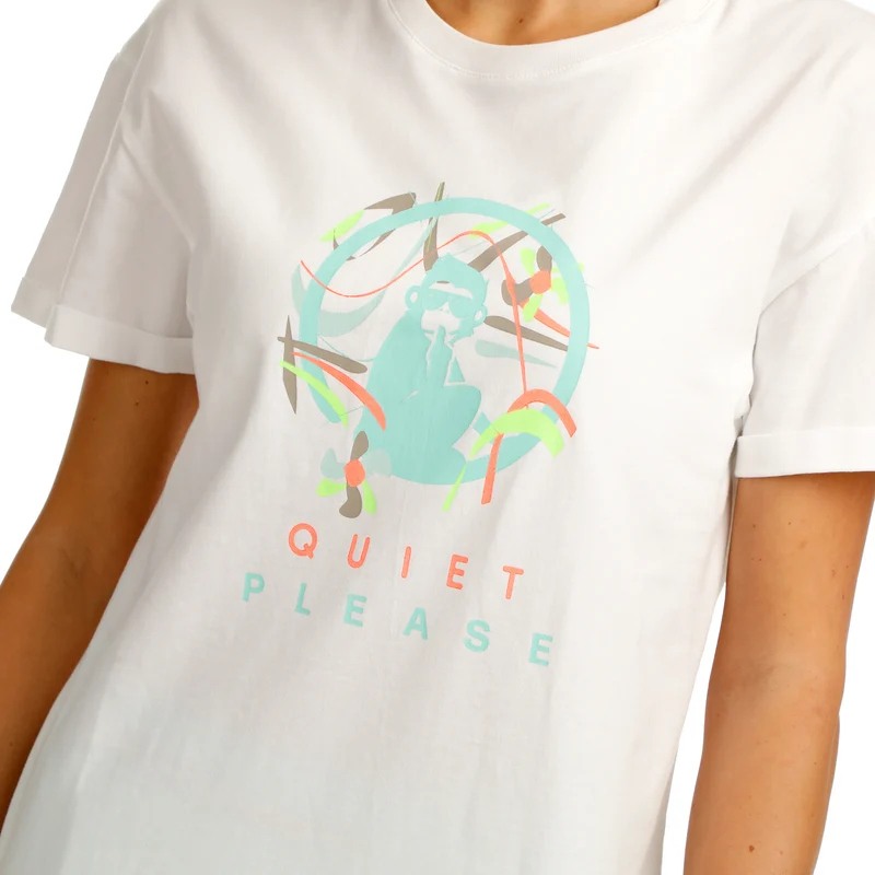 Wild Sketchy T-Shirt Damen-Weiß,Mehrfarbig