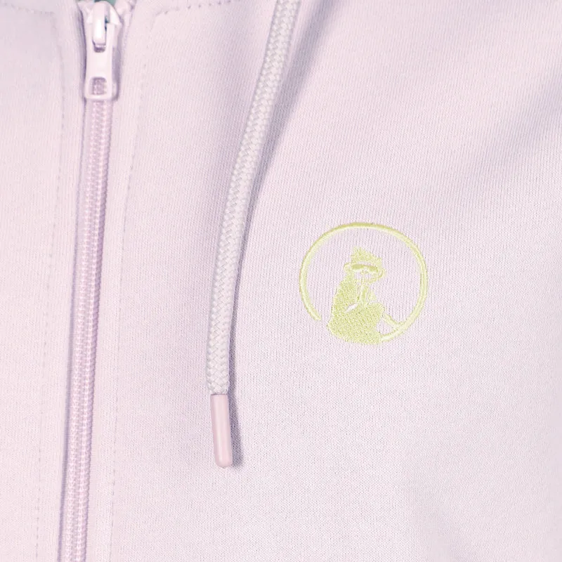 Mind Taped Zip Sweatjacke Damen-Flieder,Neongrün