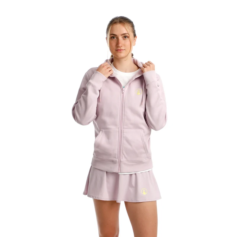 Mind Taped Zip Sweatjacke Damen-Flieder,Neongrün