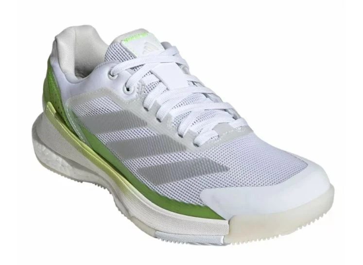 Adidas Crazyquick Boost Women Padel Shoes (Cloud White/Zero Metallic/Lucid Lemon)