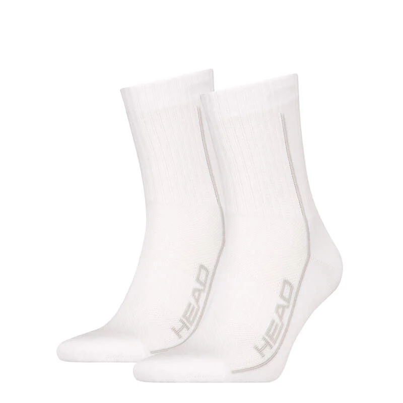 Head Performance Short Crew Tennis Socks (2-Pack, White)