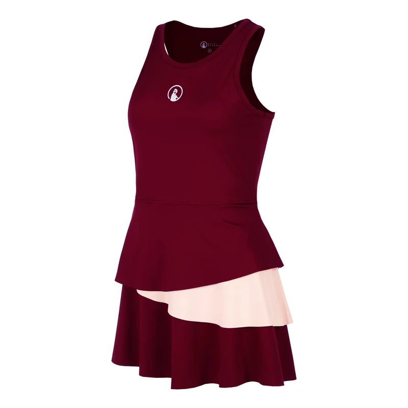 Endlessly Flounce Kleid Damen-Weinrot,Rosa