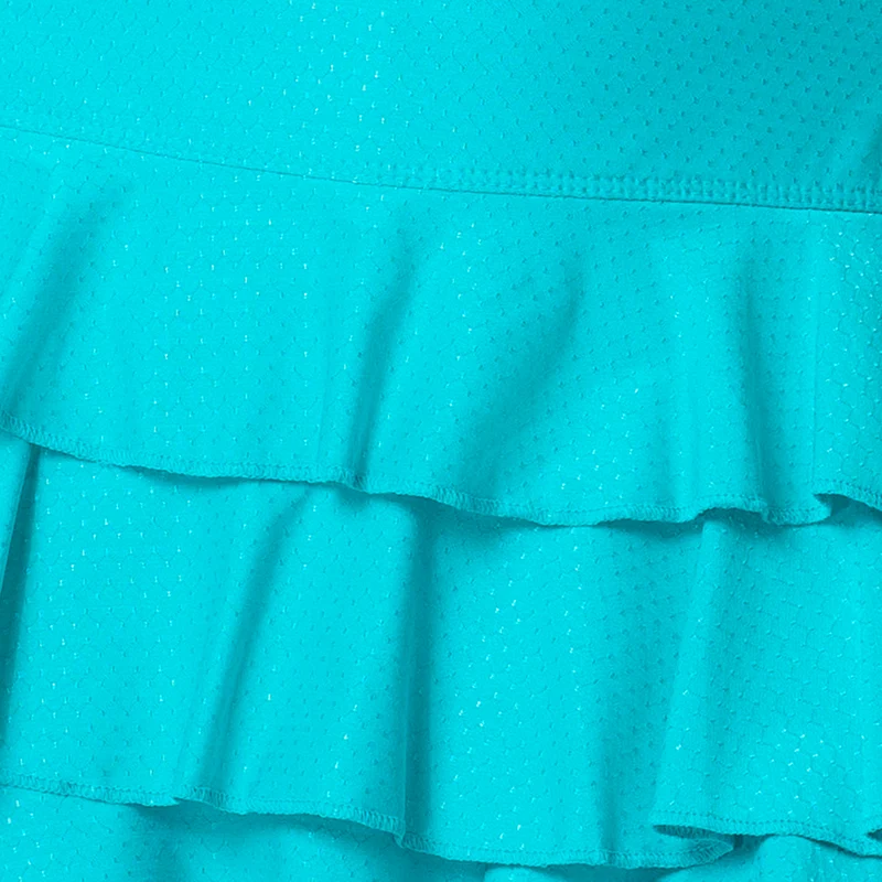 Linen Nouveau Awesome Ruffle Rock Damen-türkis