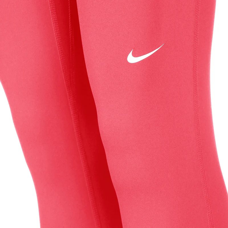 Mid-Rise Mesh-Paneled Tight Damen-Hellrot,Weiß