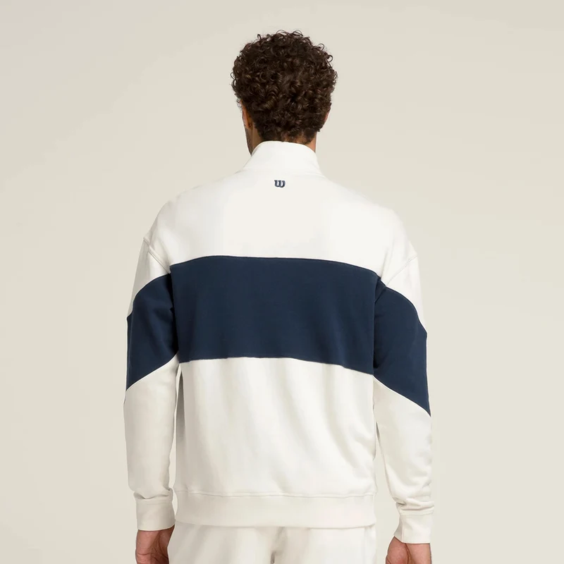 Parkside Half-Zip Sweatshirt Herren-Creme,Dunkelblau
